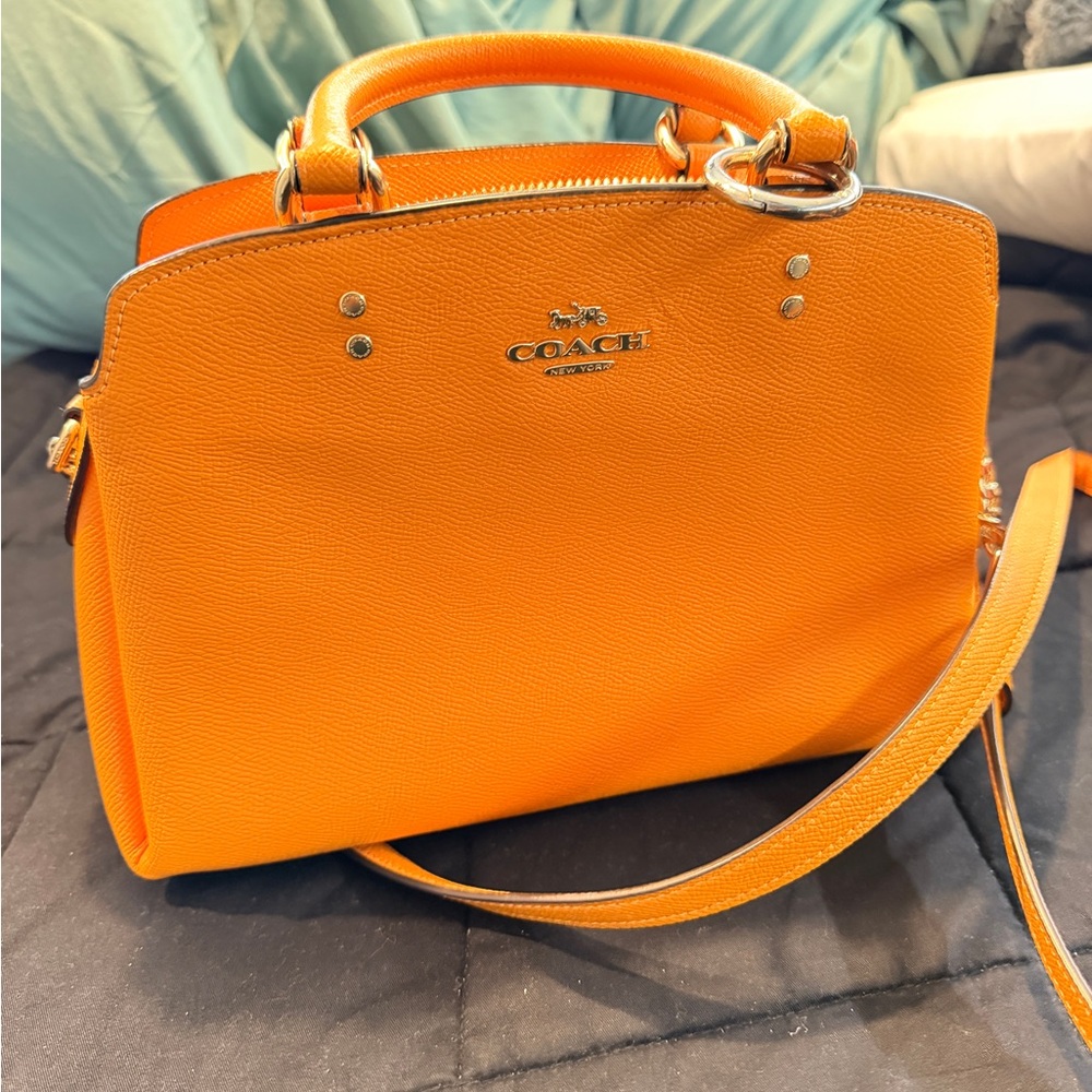 Coach Mini Lillie Carryall – Bright Orange - Picture 9 of 11